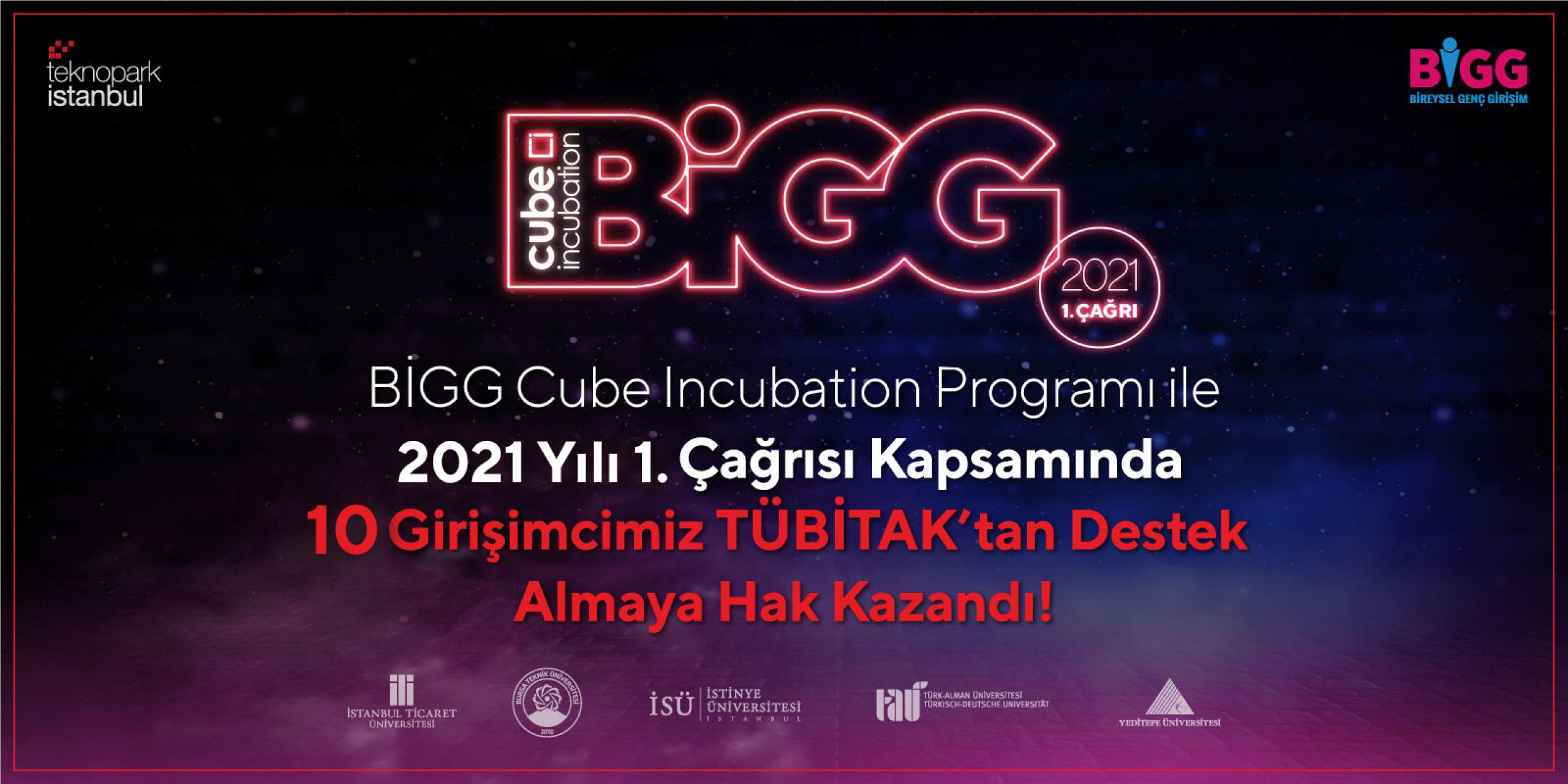 BiGG Cube 2021 Yılı 1. Çağrı Kapsamında 10 Girişimcimiz Destek Almaya Hak Kazandı!!