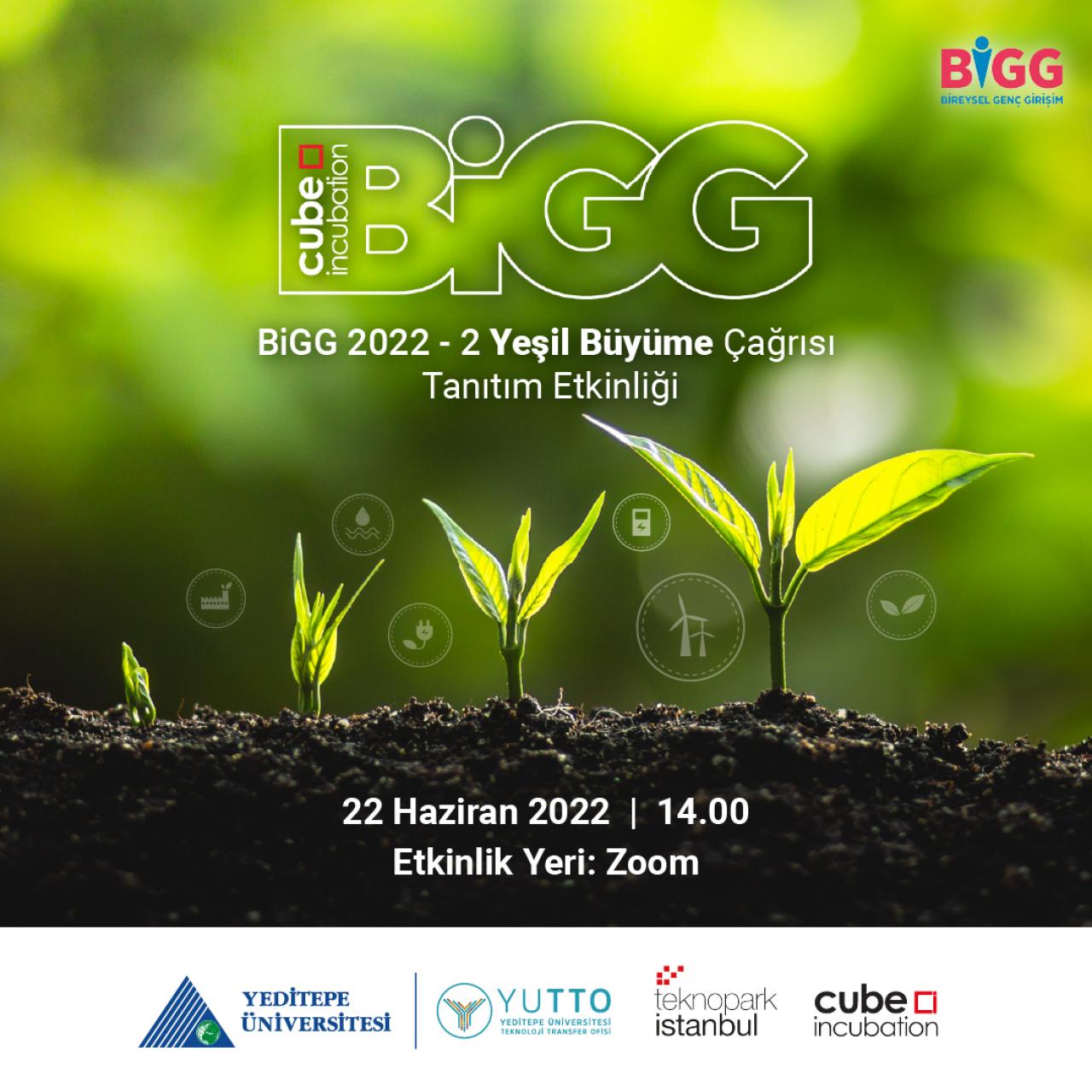 BiGG Cube Incubation Yeşil Büyüme Tanıtım Etkinliğine davetlisiniz